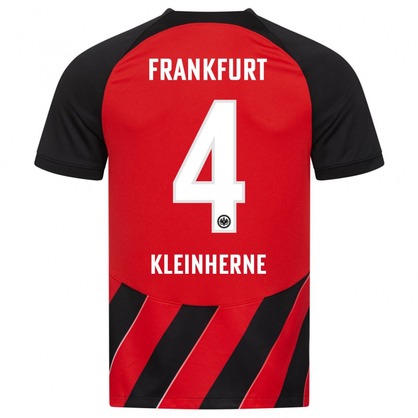 Herren Sophia Kleinherne #4 Rot Schwarz Heimtrikot Trikot 2023/24 T-Shirt Schweiz