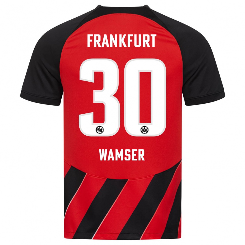 Herren Carlotta Wamser #30 Rot Schwarz Heimtrikot Trikot 2023/24 T-Shirt Schweiz