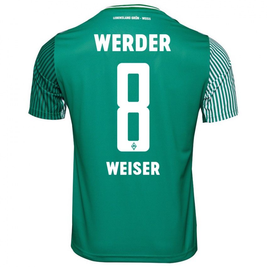 Homme Maillot Mitchell Weiser #8 Vert Tenues Domicile 2023/24 T-Shirt Suisse