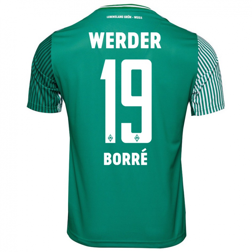 Homme Maillot Rafael Borre #19 Vert Tenues Domicile 2023/24 T-Shirt Suisse