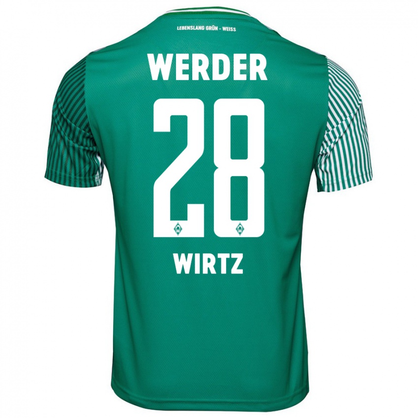 Homme Maillot Juliane Wirtz #28 Vert Tenues Domicile 2023/24 T-Shirt Suisse