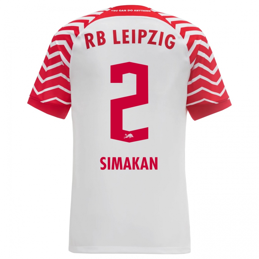 Homme Maillot Mohamed Simakan #2 Blanc Tenues Domicile 2023/24 T-Shirt Suisse