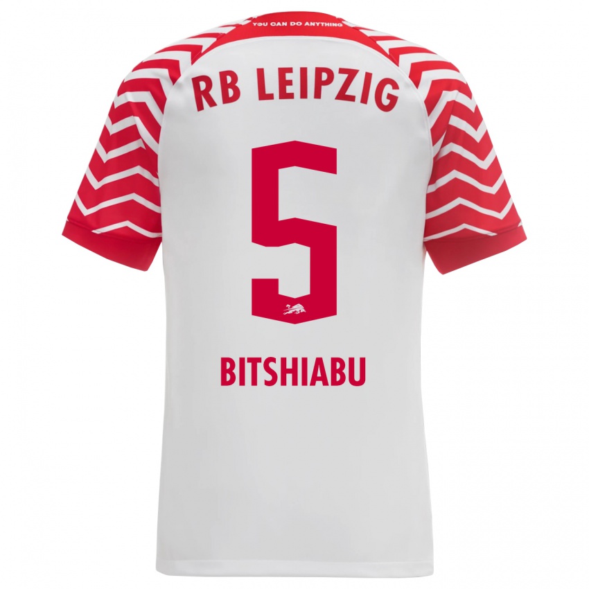 Herren El Chadaille Bitshiabu #5 Weiß Heimtrikot Trikot 2023/24 T-Shirt Schweiz