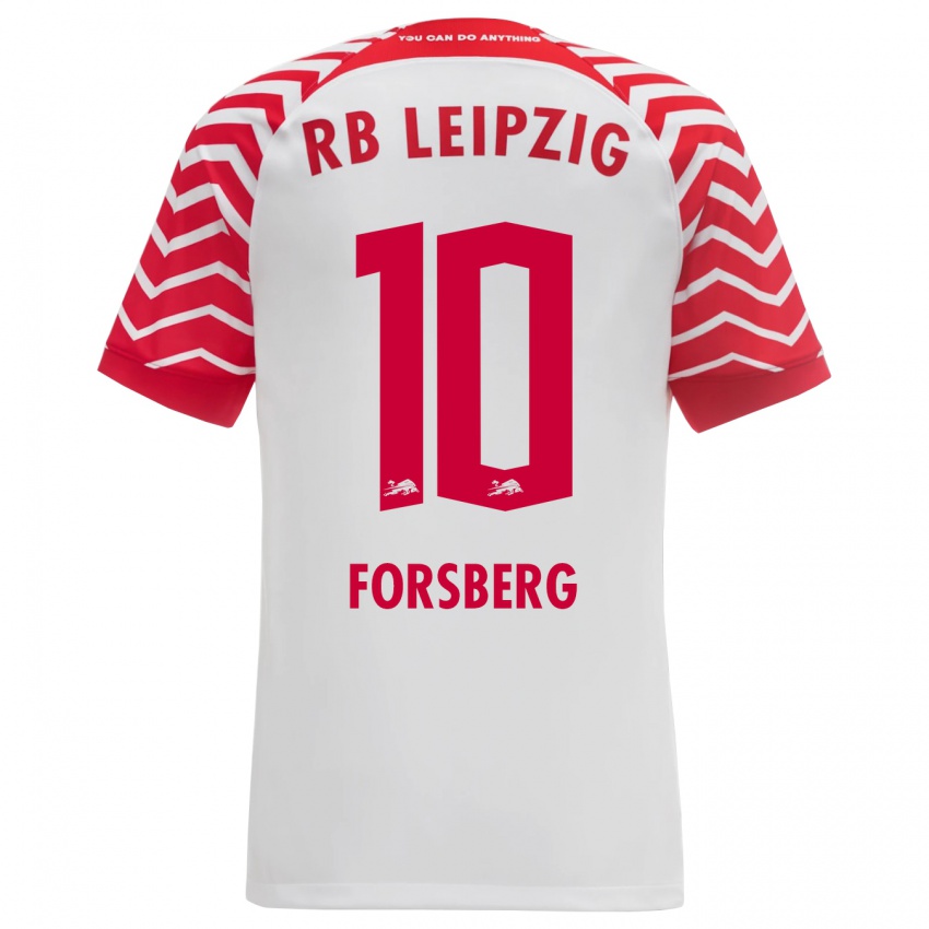 Herren Emil Forsberg #10 Weiß Heimtrikot Trikot 2023/24 T-Shirt Schweiz
