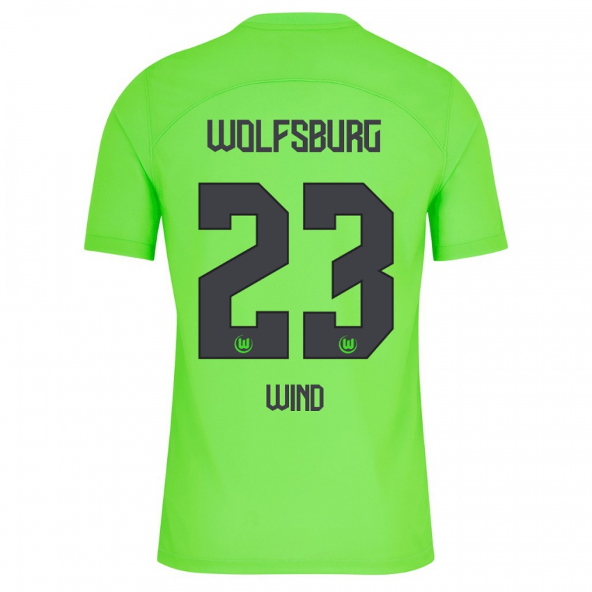 Homme Maillot Jonas Wind #23 Vert Tenues Domicile 2023/24 T-Shirt Suisse