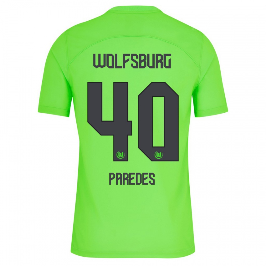 Homme Maillot Kevin Paredes #40 Vert Tenues Domicile 2023/24 T-Shirt Suisse