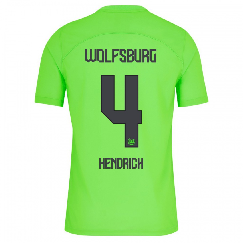 Homme Maillot Kathrin Hendrich #4 Vert Tenues Domicile 2023/24 T-Shirt Suisse