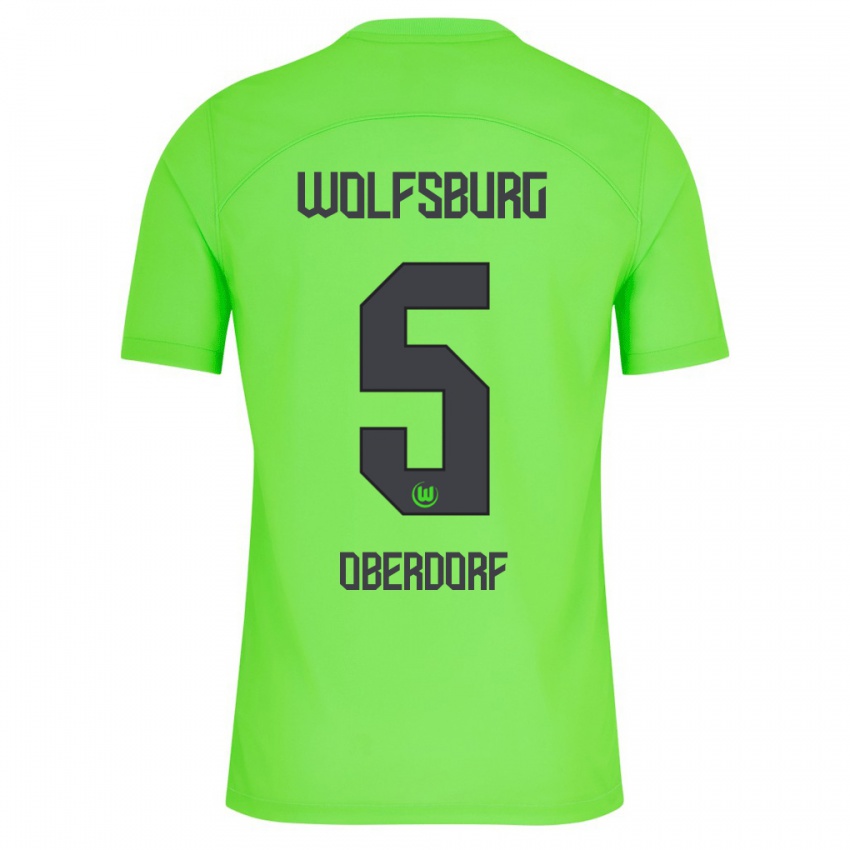 Homme Maillot Lena Oberdorf #5 Vert Tenues Domicile 2023/24 T-Shirt Suisse