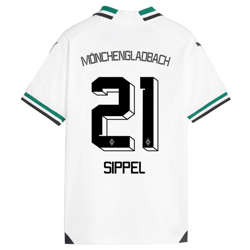 Homme Maillot Tobias Sippel #21 Blanc Vert Tenues Domicile 2023/24 T-Shirt Suisse