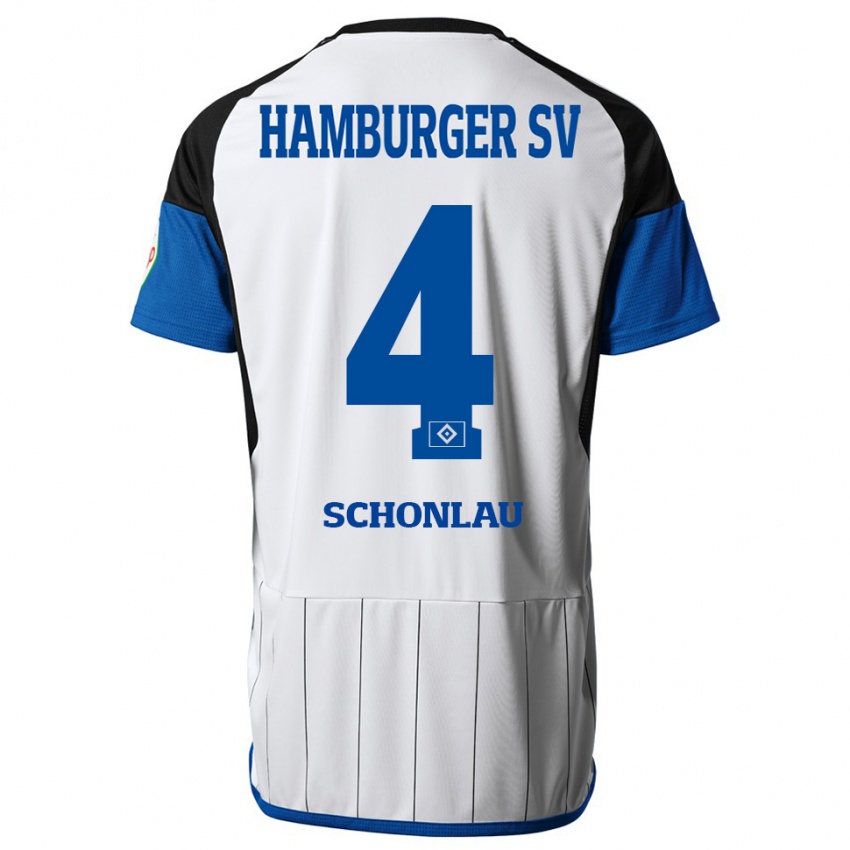 Homme Maillot Sebastian Schonlau #4 Blanc Tenues Domicile 2023/24 T-Shirt Suisse