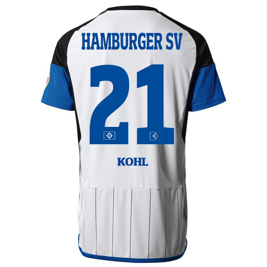 Homme Maillot Ohene Köhl #21 Blanc Tenues Domicile 2023/24 T-Shirt Suisse
