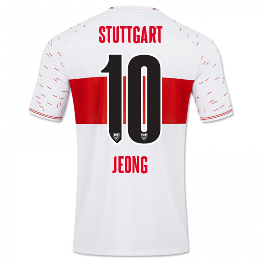 Homme Maillot Woo-Yeong Jeong #10 Blanc Tenues Domicile 2023/24 T-Shirt Suisse