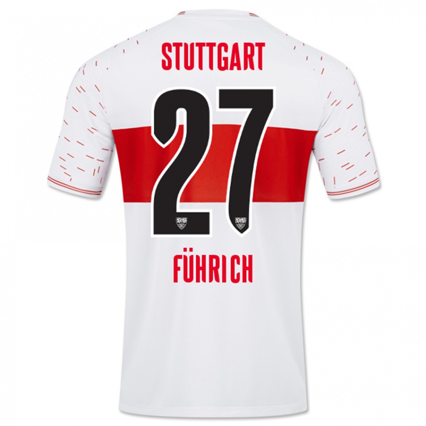 Homme Maillot Chris Führich #27 Blanc Tenues Domicile 2023/24 T-Shirt Suisse