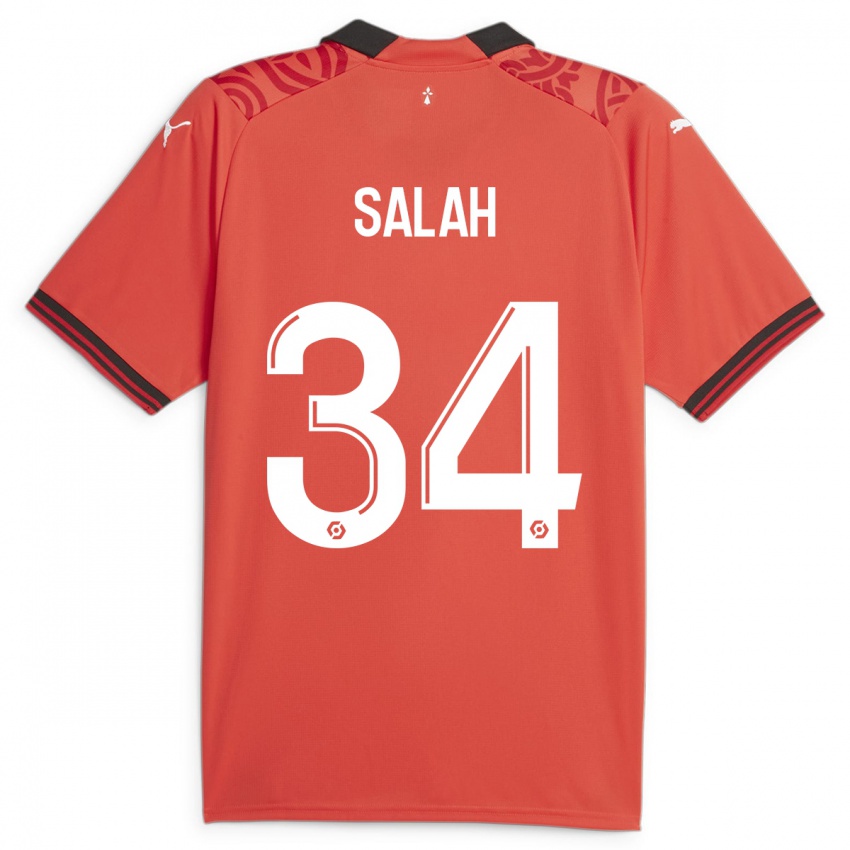 Homme Maillot Ibrahim Salah #34 Rouge Tenues Domicile 2023/24 T-Shirt Suisse