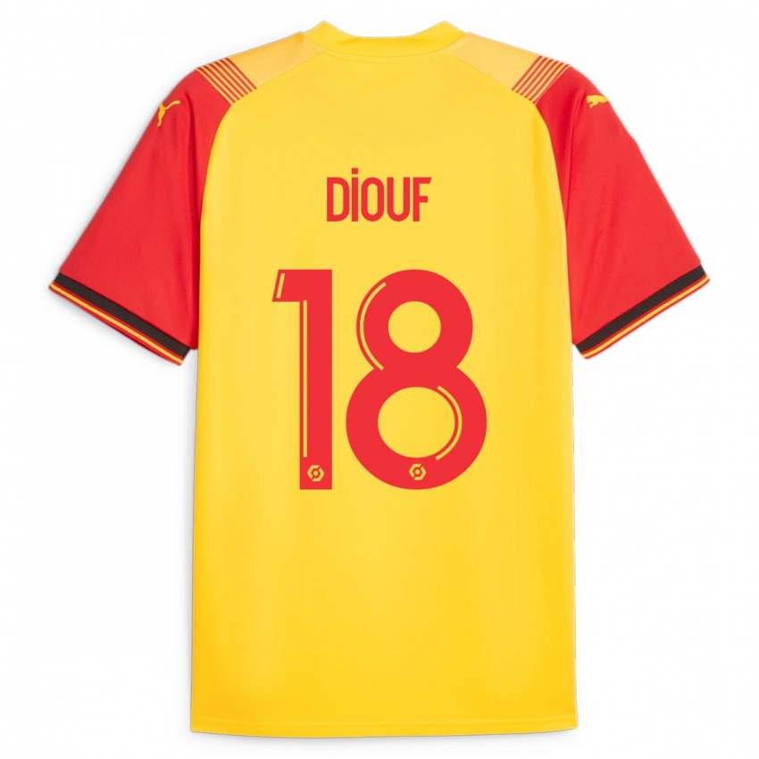 Homme Maillot Andy Diouf #18 Jaune Tenues Domicile 2023/24 T-Shirt Suisse