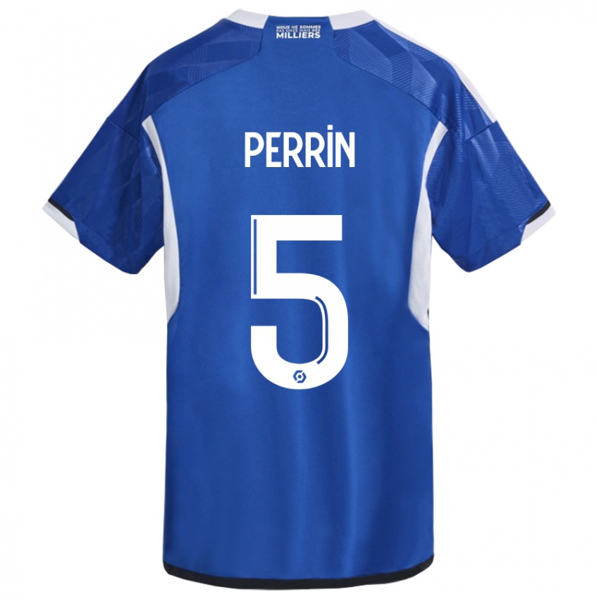 Herren Lucas Perrin #5 Blau Heimtrikot Trikot 2023/24 T-Shirt Schweiz