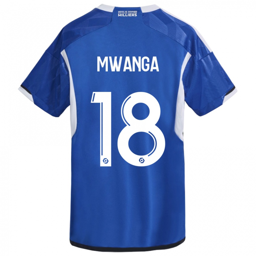 Homme Maillot Junior Mwanga #18 Bleu Tenues Domicile 2023/24 T-Shirt Suisse