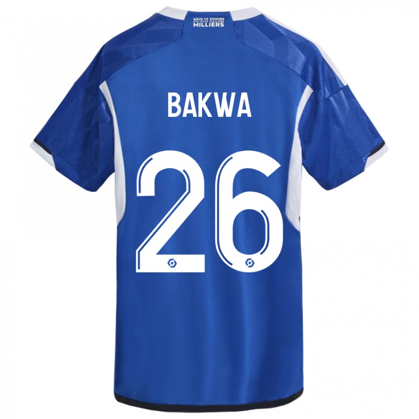 Homme Maillot Dilane Bakwa #26 Bleu Tenues Domicile 2023/24 T-Shirt Suisse
