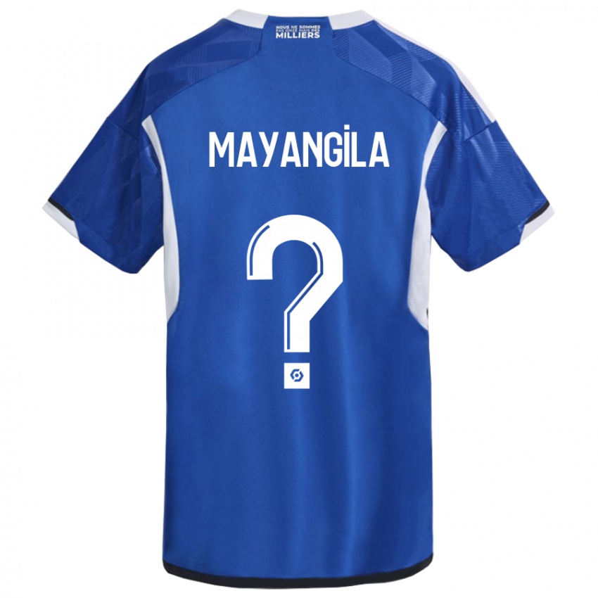 Homme Maillot Ryan Tutu Mayangila #0 Bleu Tenues Domicile 2023/24 T-Shirt Suisse