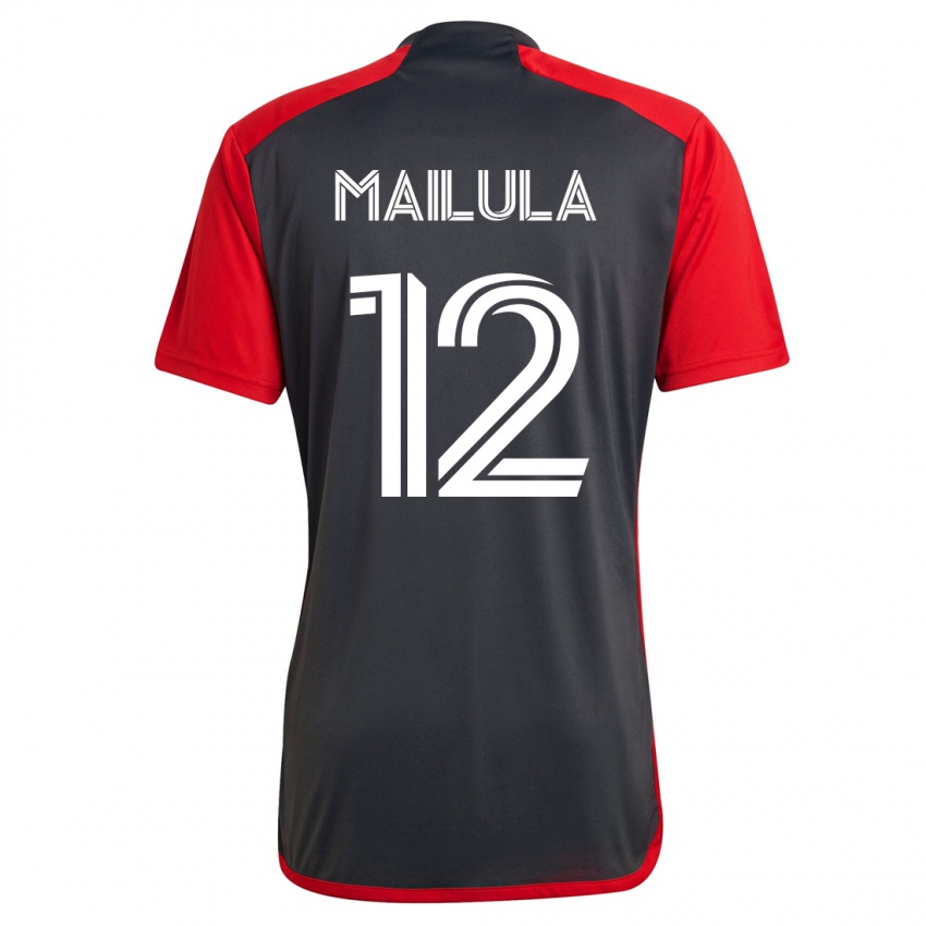 Homme Maillot Cassius Mailula #12 Gris Tenues Domicile 2023/24 T-Shirt Suisse