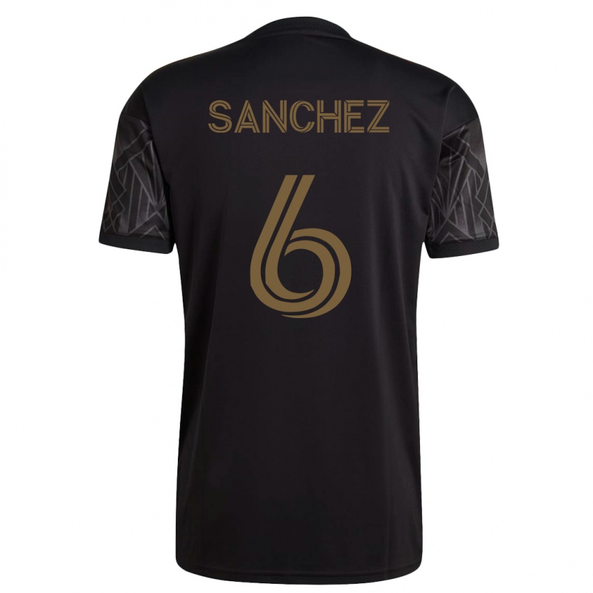 Homme Maillot Ilie Sánchez #6 Noir Tenues Domicile 2023/24 T-Shirt Suisse