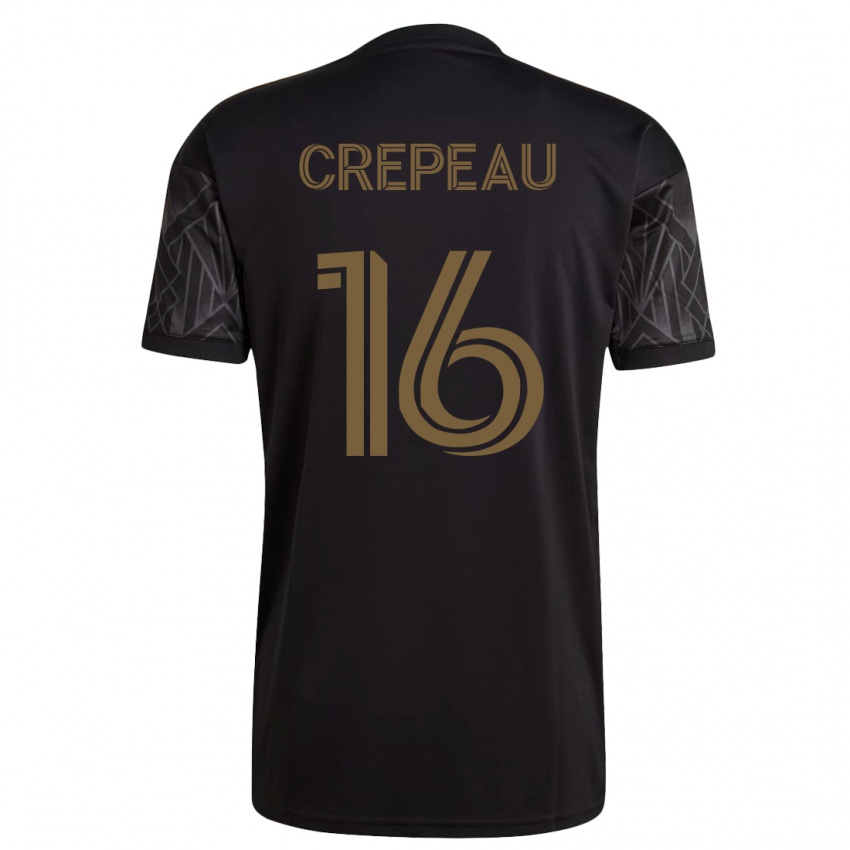 Herren Maxime Crépeau #16 Schwarz Heimtrikot Trikot 2023/24 T-Shirt Schweiz