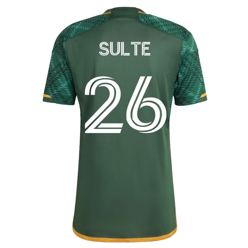 Homme Maillot Hunter Sulte #26 Vert Tenues Domicile 2023/24 T-Shirt Suisse