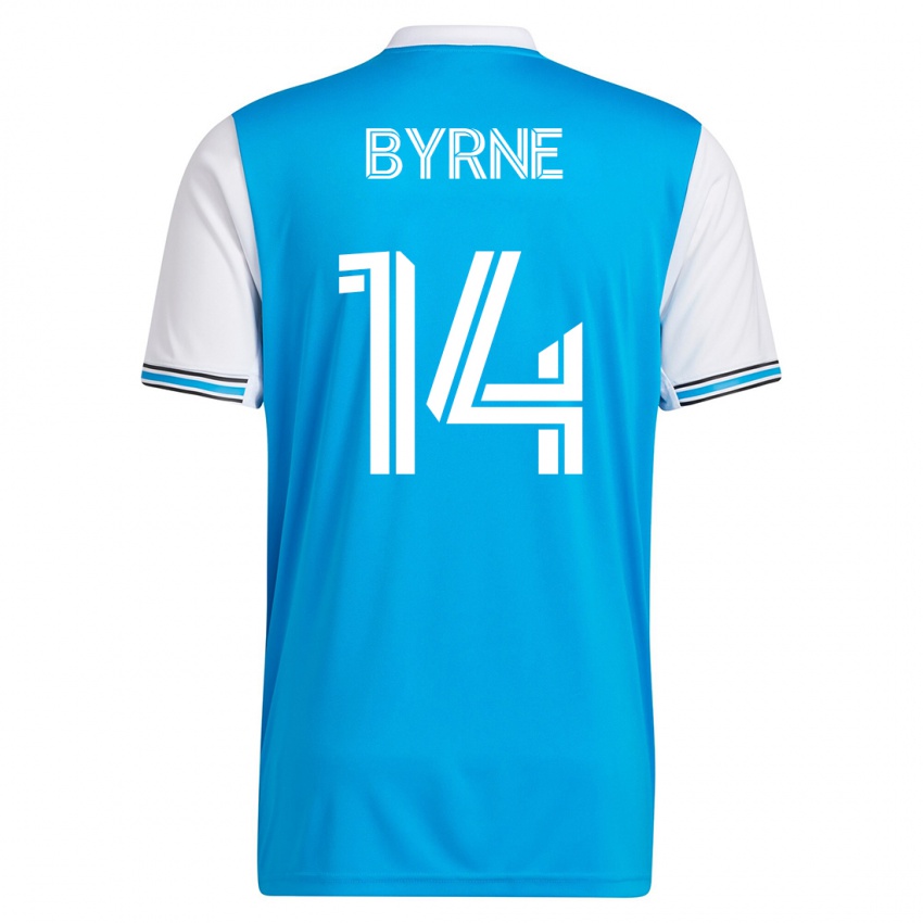 Homme Maillot Nathan Byrne #14 Bleu Tenues Domicile 2023/24 T-Shirt Suisse