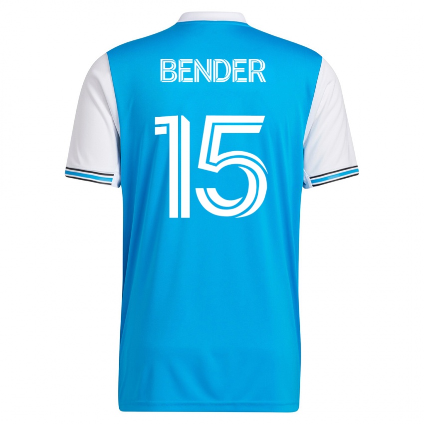 Homme Maillot Ben Bender #15 Bleu Tenues Domicile 2023/24 T-Shirt Suisse