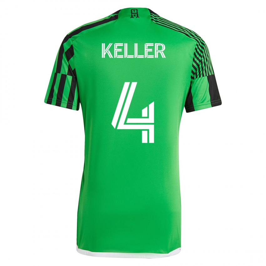 Herren Kipp Keller #4 Grün Schwarz Heimtrikot Trikot 2023/24 T-Shirt Schweiz