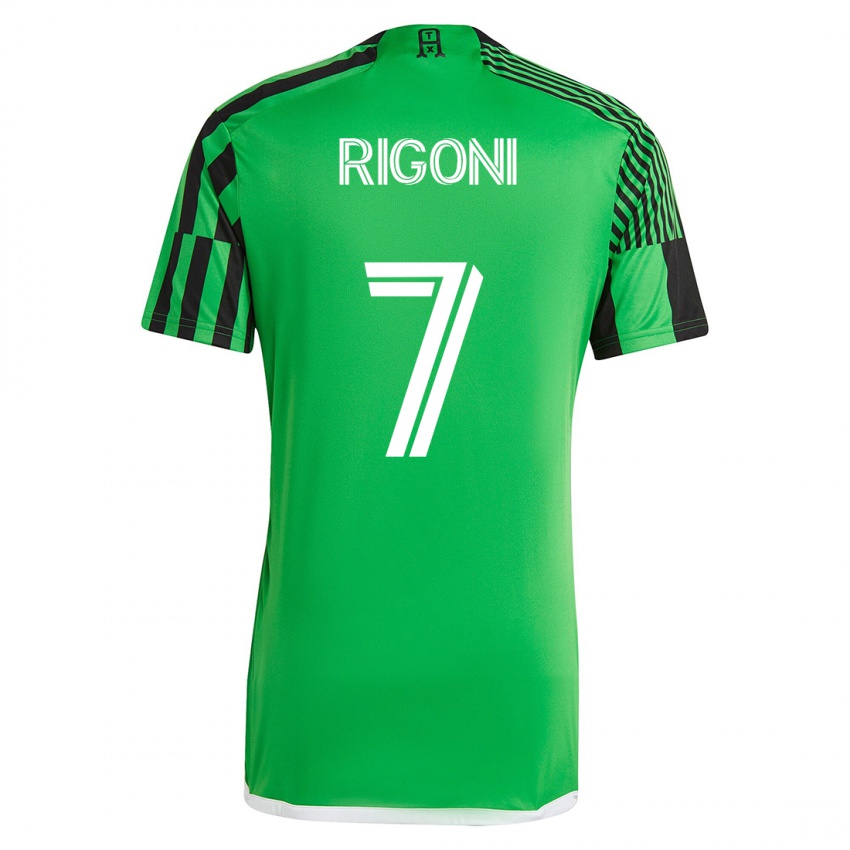 Homme Maillot Emiliano Rigoni #7 Vert Noir Tenues Domicile 2023/24 T-Shirt Suisse