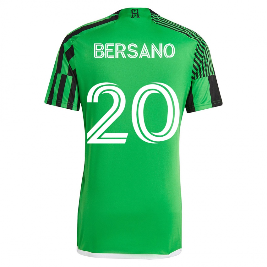Herren Matt Bersano #20 Grün Schwarz Heimtrikot Trikot 2023/24 T-Shirt Schweiz