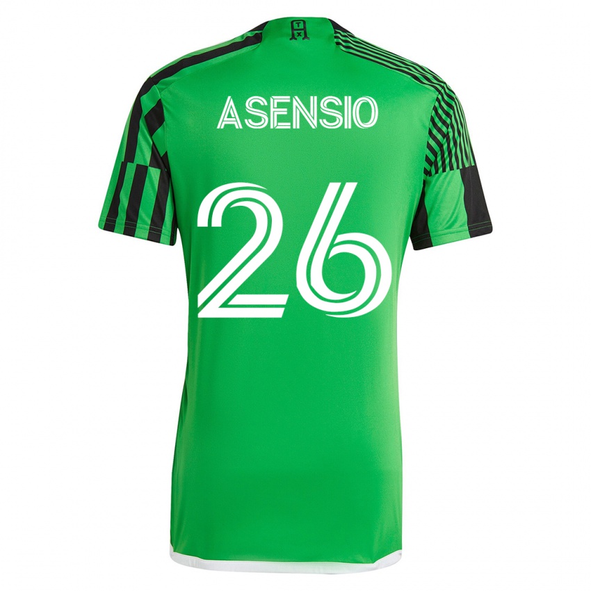 Homme Maillot Charlie Asensio #26 Vert Noir Tenues Domicile 2023/24 T-Shirt Suisse