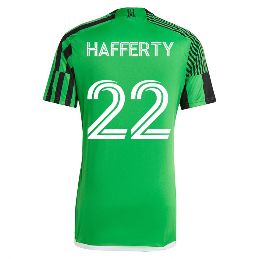 Homme Maillot Joe Hafferty #22 Vert Noir Tenues Domicile 2023/24 T-Shirt Suisse