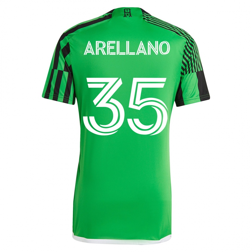 Homme Maillot Bryan Arellano #35 Vert Noir Tenues Domicile 2023/24 T-Shirt Suisse