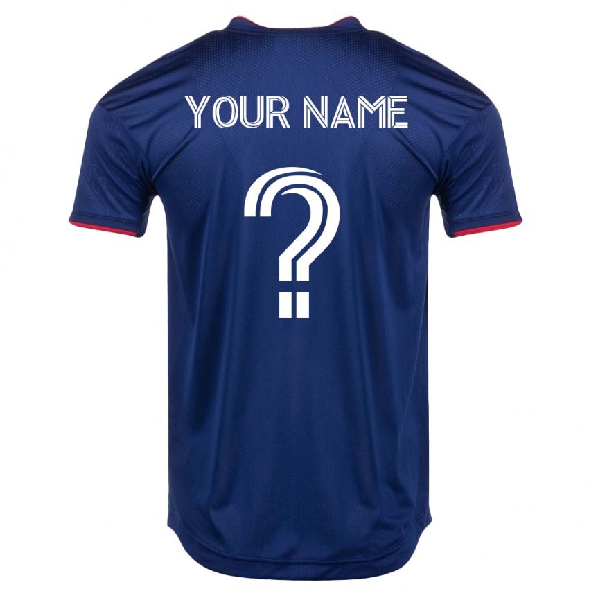 Homme Maillot Votre Nom #0 Marin Tenues Domicile 2023/24 T-Shirt Suisse