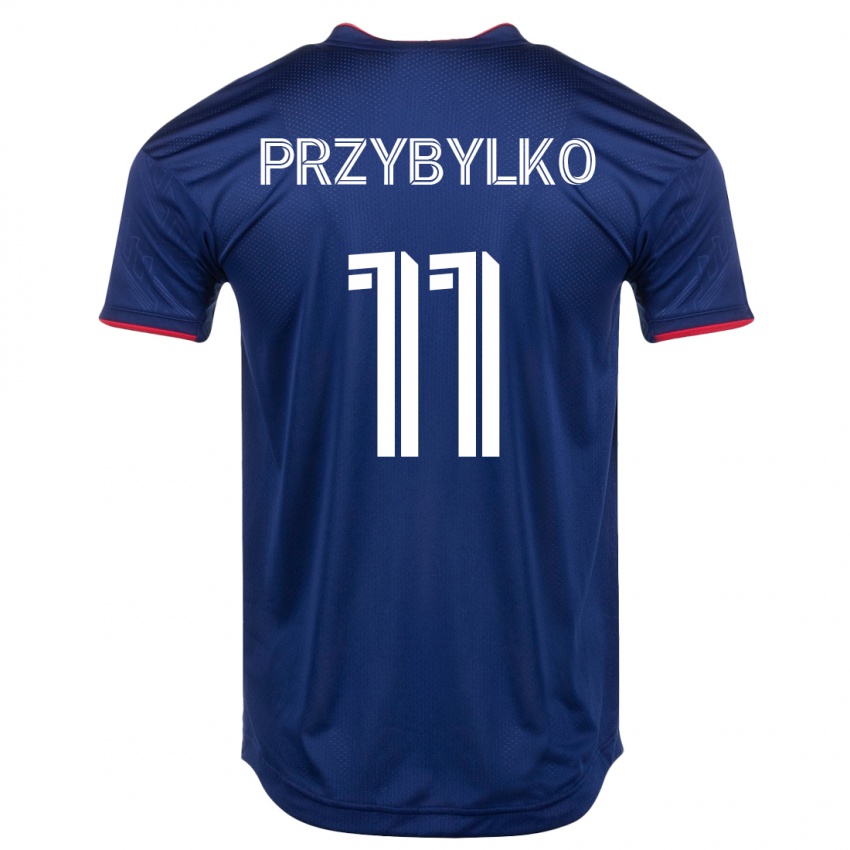 Homme Maillot Kacper Przybylko #11 Marin Tenues Domicile 2023/24 T-Shirt Suisse