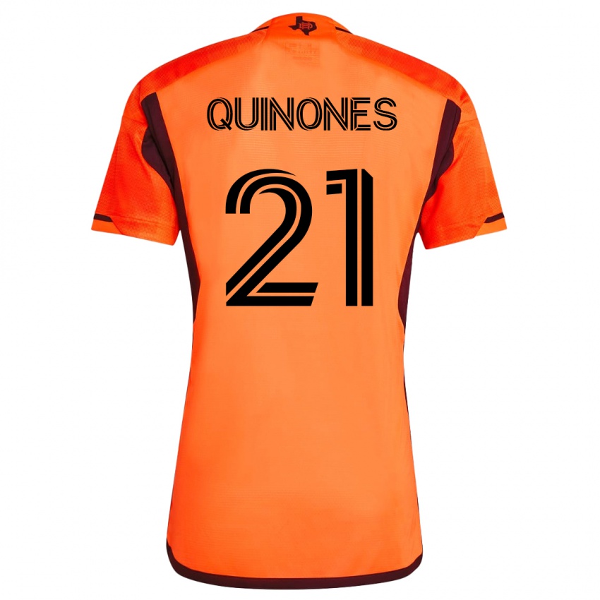 Homme Maillot Nelson Quiñónes #21 Orange Tenues Domicile 2023/24 T-Shirt Suisse