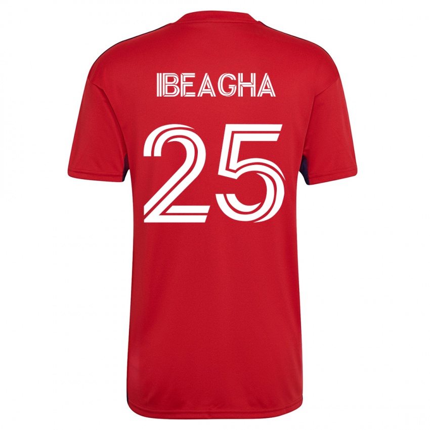 Homme Maillot Sebastien Ibeagha #25 Rouge Tenues Domicile 2023/24 T-Shirt Suisse