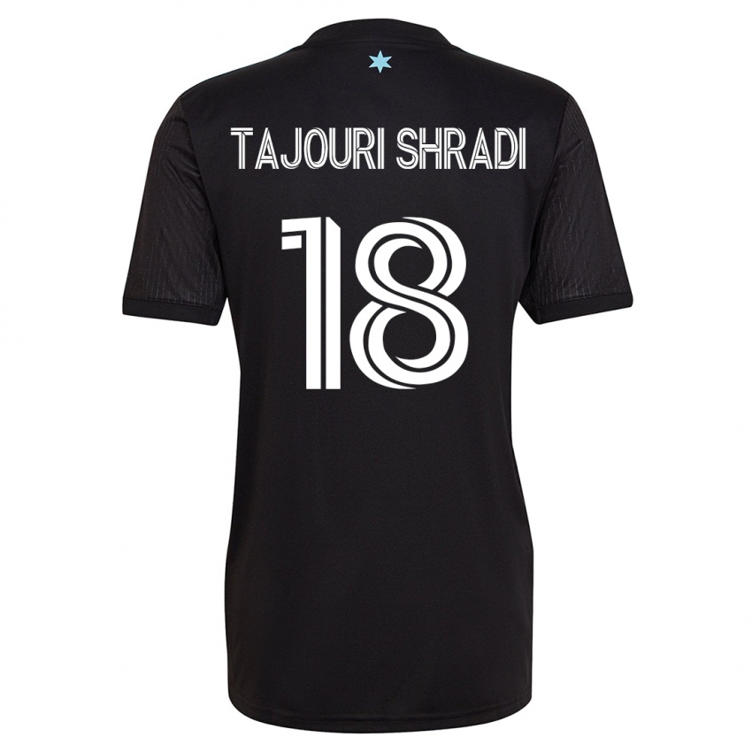 Homme Maillot Ismael Tajouri-Shradi #18 Noir Tenues Domicile 2023/24 T-Shirt Suisse
