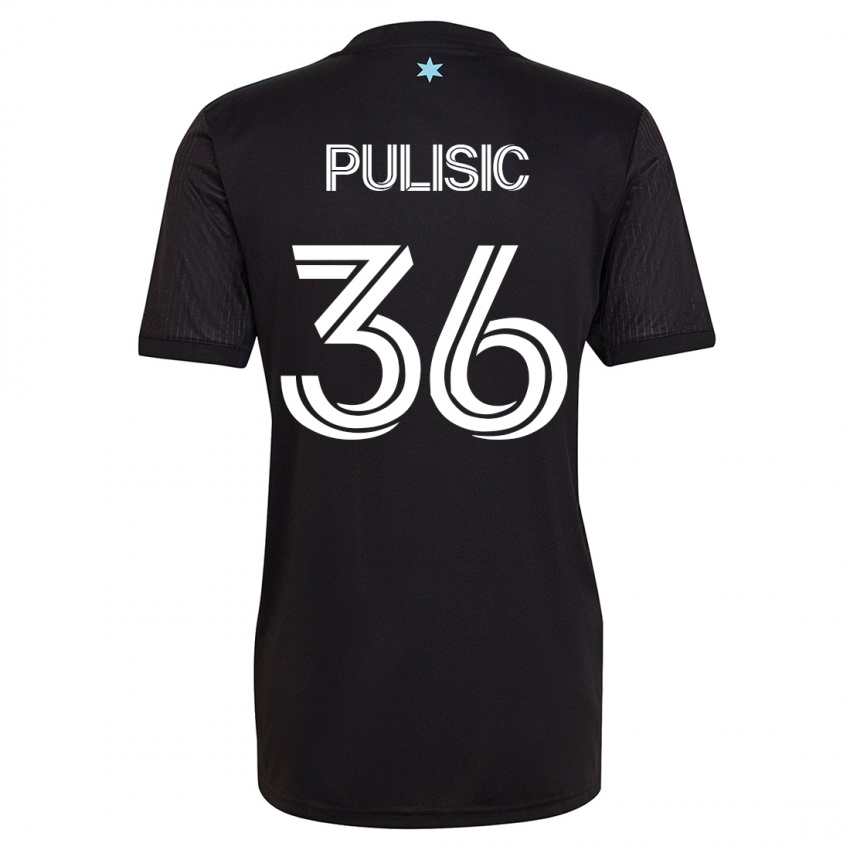 Homme Maillot Will Pulisic #36 Noir Tenues Domicile 2023/24 T-Shirt Suisse