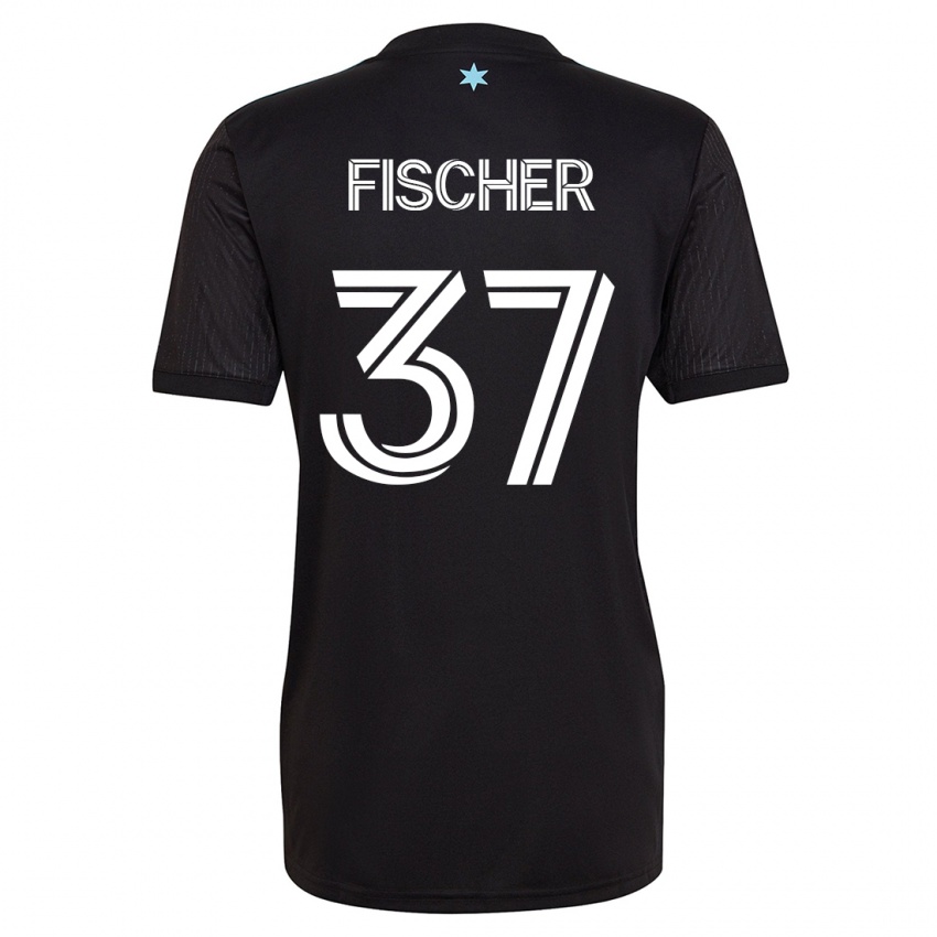 Homme Maillot Britton Fischer #37 Noir Tenues Domicile 2023/24 T-Shirt Suisse