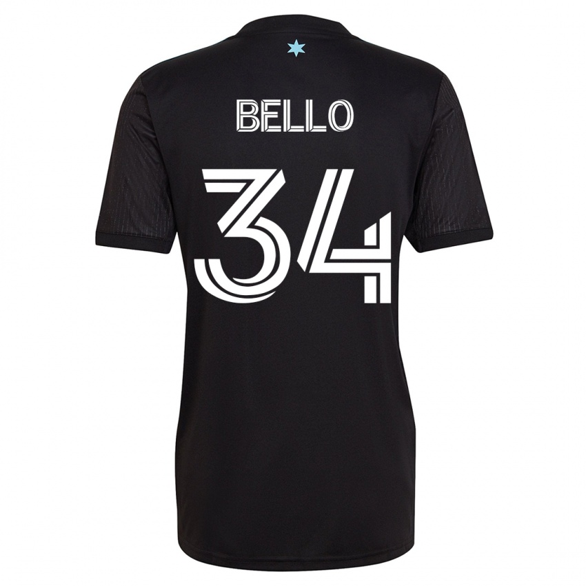 Homme Maillot Zaydan Bello #34 Noir Tenues Domicile 2023/24 T-Shirt Suisse