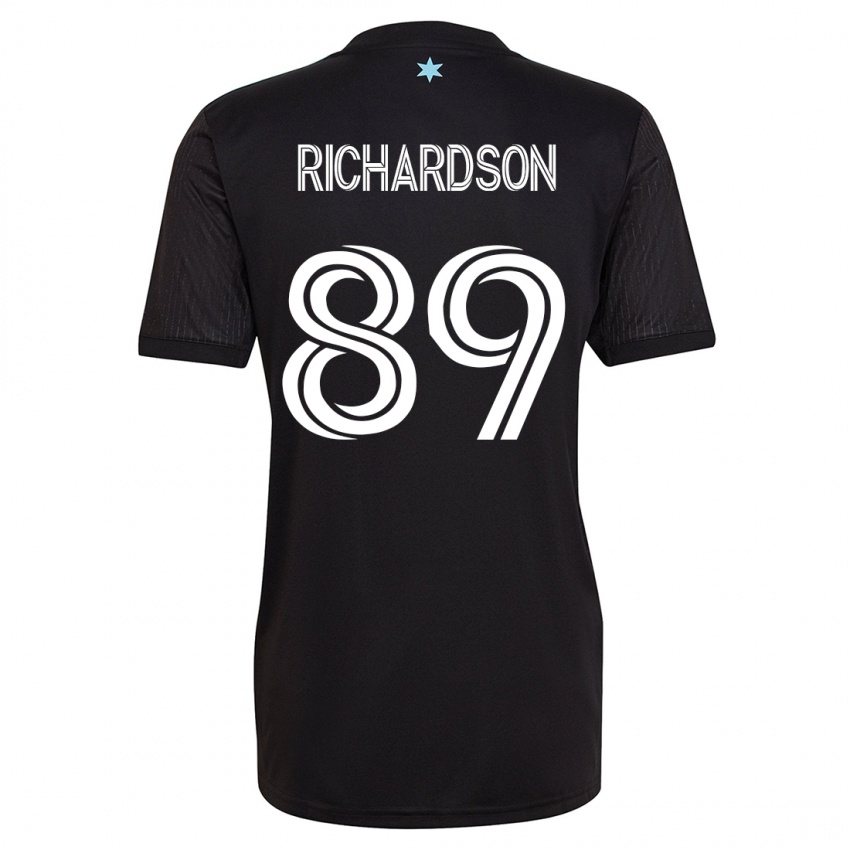 Homme Maillot Nick Richardson #89 Noir Tenues Domicile 2023/24 T-Shirt Suisse
