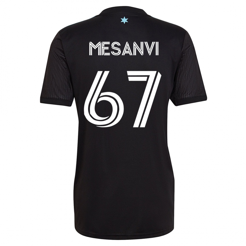 Homme Maillot Loïc Mesanvi #67 Noir Tenues Domicile 2023/24 T-Shirt Suisse