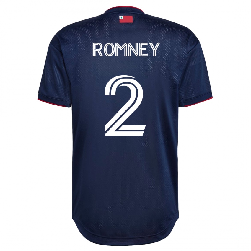 Homme Maillot Dave Romney #2 Marin Tenues Domicile 2023/24 T-Shirt Suisse