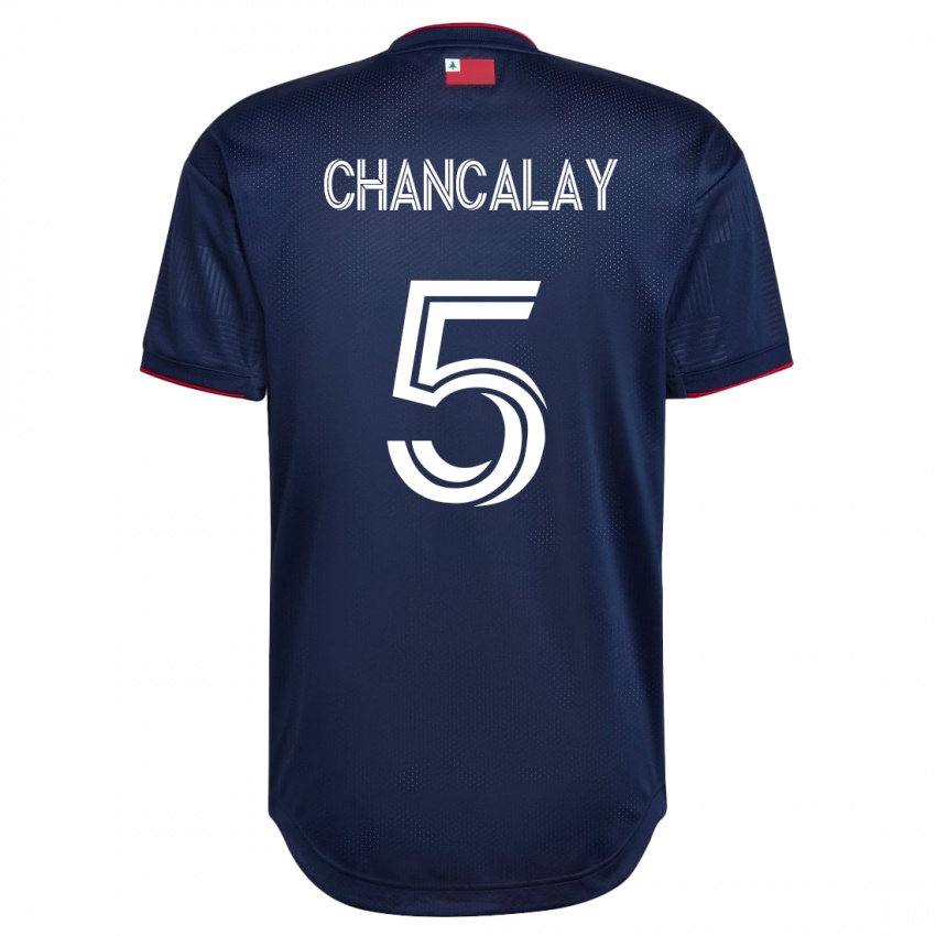 Homme Maillot Tomas Chancalay #5 Marin Tenues Domicile 2023/24 T-Shirt Suisse