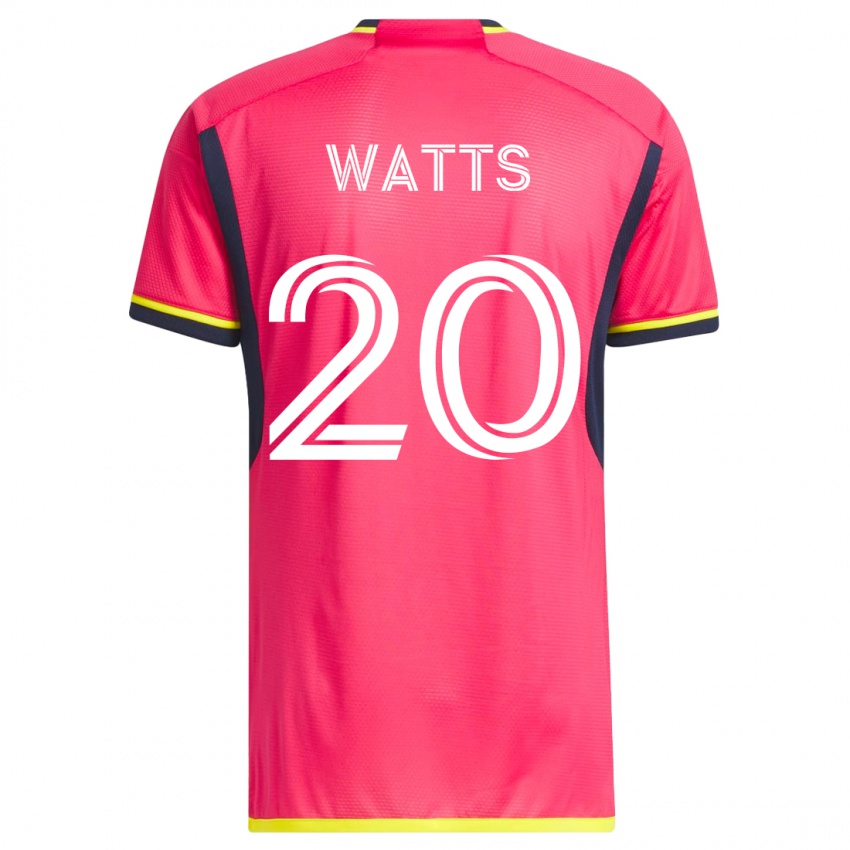 Homme Maillot Akil Watts #20 Rose Tenues Domicile 2023/24 T-Shirt Suisse