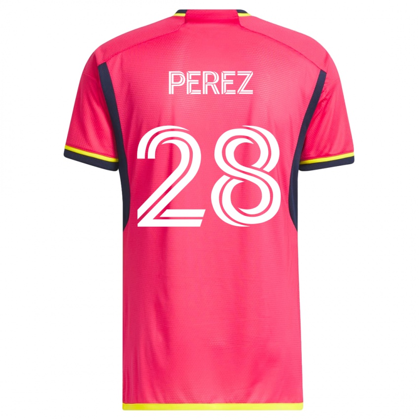 Homme Maillot Miguel Perez #28 Rose Tenues Domicile 2023/24 T-Shirt Suisse