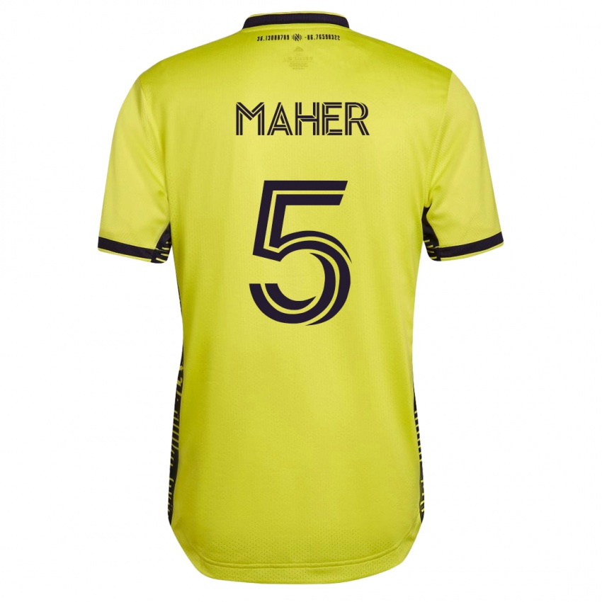 Herren Jack Maher #5 Gelb Heimtrikot Trikot 2023/24 T-Shirt Schweiz